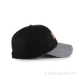 Cappello da baseball a 6 pannelli con logo personalizzato in rilievo